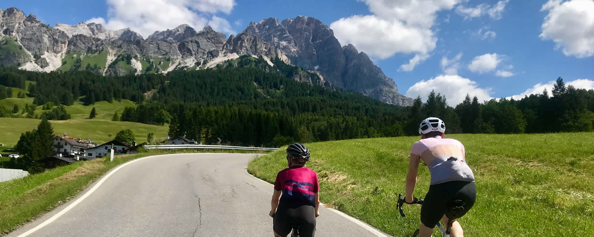 Climbing in the Dolomites above Cortina