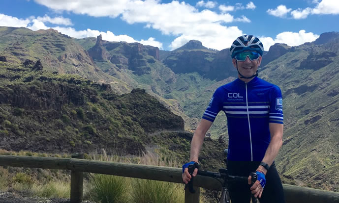 Rob enjoying the cycling in Gran Canaria