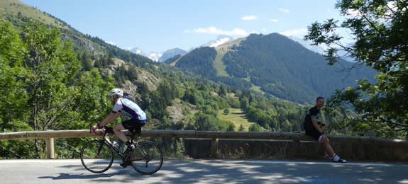 Kevin climbing Alpe d'Huez on the 3rd day of Alps Challenge Weekend
